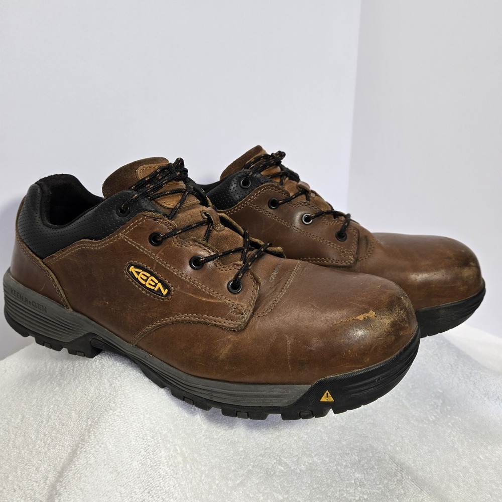 Keen Utility Chicago Oxford Lace Up Shoes Mens Size 14 EE Brown Leather **READ**